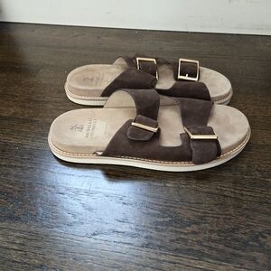 Brunello cucinelli double buckle sandal men's 11